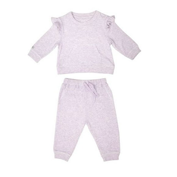 Juddlies Designs - Baby, Toddler - Breath-Eze Collection - 2 Piece Cotton Jogger Set - Lavender Fleck