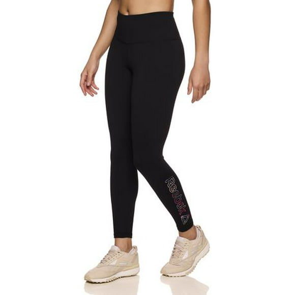 Reebok Women's Activate Highrise 7/8 Leggings with Invisible Pocket, 25" Inseam