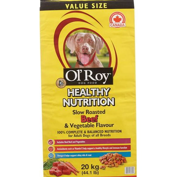 Ol' Roy Healthy Nutrition Slow Roasted Beef & Vegetable Flavour - Dry food for Adult dogs, 20 Kg (44.1 lb)