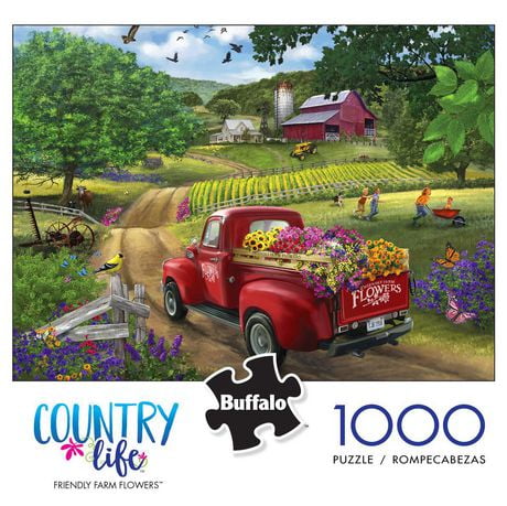 Buffalo Games - Country Life - Friendly Farm Flowers - 1000 Piece ...