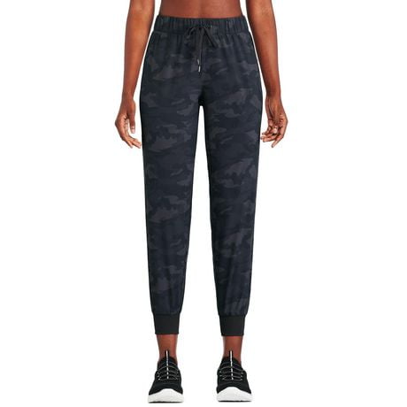 Athletic Works Women's Printed Rib Cuff Woven Pant, Sizes XS-XXL