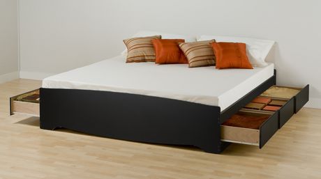 Prepac King Size Platform Storage Bed, King Size Platform Bed With Drawers