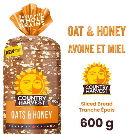 Country Harvest Oats and Honey Sliced Bread, 600 g