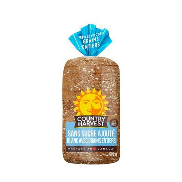 Country Harvest No Sugar Added with Whole Grains Sliced Bread, 600 g