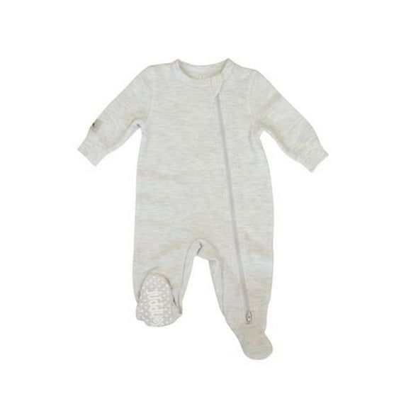 Juddlies Designs - Newborn, Baby, Toddler - Mini Waffle Collection - Footed Sleeper - Light Grey