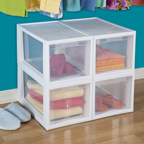 Sterilite Medium Tall White Modular Drawer Walmart Canada