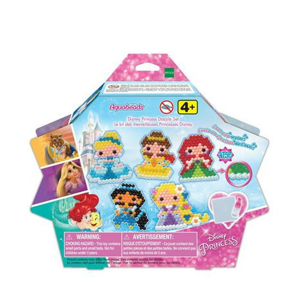 Aquabeads Disney Princess Dazzle Kit complet d'art et d'artisanat pour enfants – plus de 600 perles pour créer vos personnages préférés de Disney Princess