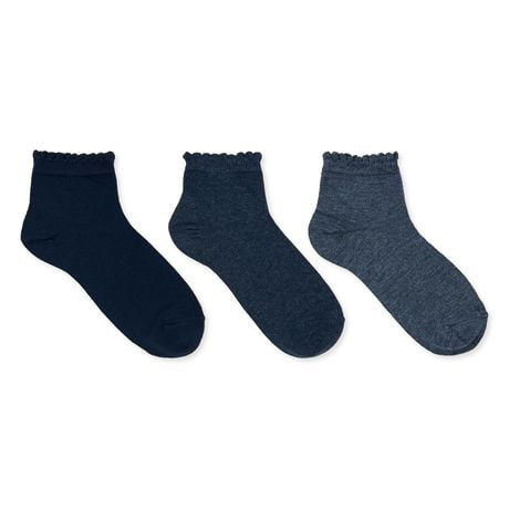 Secret Comfort 3pk Bamboo Bootie Socks, Fits shoe sizes 6-10
