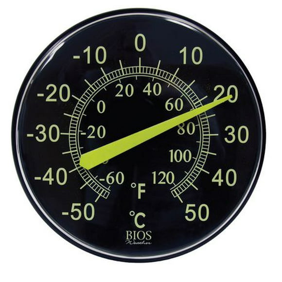 BIOS Weather Neon 12" Dial Thermometer