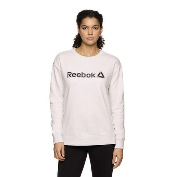 Reebok Womens Subtle Crew Pullover Sweatshirt With Side Zip