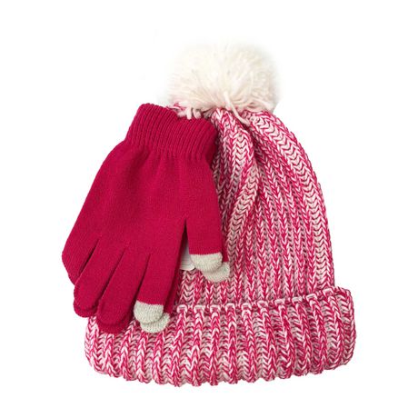 Knit Hat And Glove Set for Girls by George | Walmart Canada