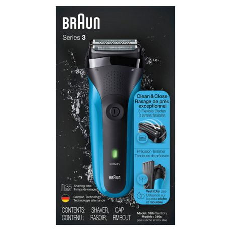 Braun Series 3 310s Wet&Dry Electric Shaver, Blue