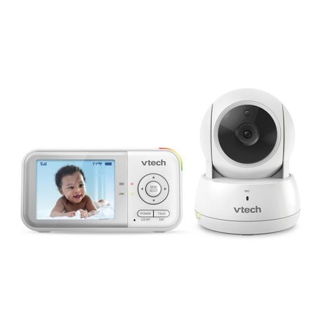 VTech VM3262 Moniteur de bébé vidéo avec panoramique et inclinaison de 2,8 po, VM3262 blanc,de VTech VM3262