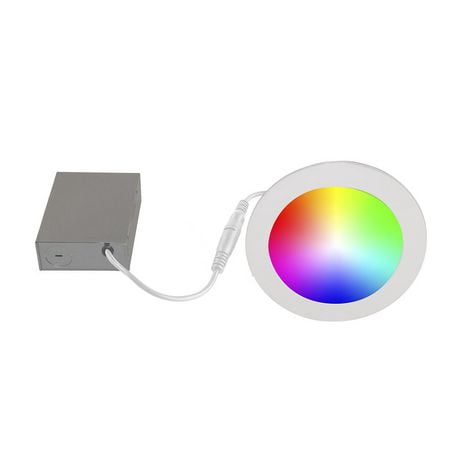 Smart Home 6-in Wi-Fi RGB Tunable Slim Disk LED Recessed Fixture Kit
