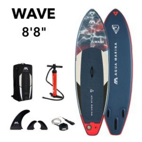 Aqua Marina - 2022 WAVE 8' 8" Surf Inflatable Stand Up Paddle Board (iSup)