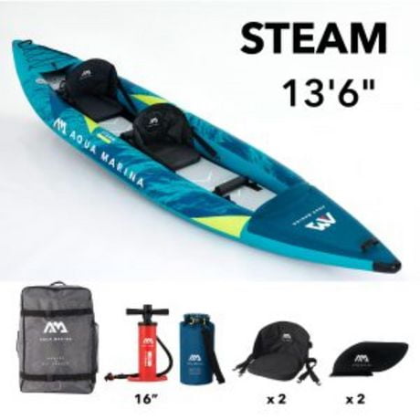 Aqua Marina - Kayak polyvalent/eau vive pour 2 personnes STEAM-412 2022