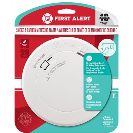 First Alert BRK PRC710A Smoke and Carbon Monoxide Alarm with Built-In 10-Year Battery, BRK PRC710A COMBO