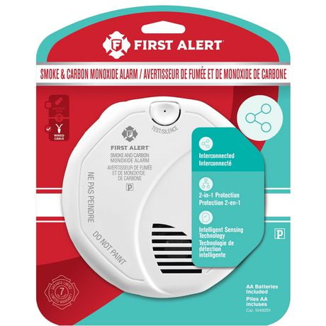 First Alert BRK SC70106FBA Hardwired Smoke and Carbon Monoxide (CO) Detector with Battery Backup, SC70106FBA COMBO