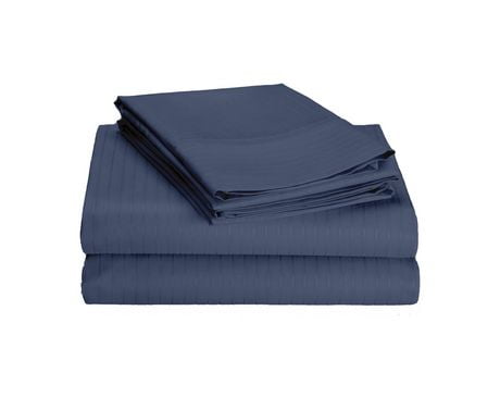 Johnson Home 600 Thread Count Egyptian Cotton Sheet Set Tuxedo Blue ...