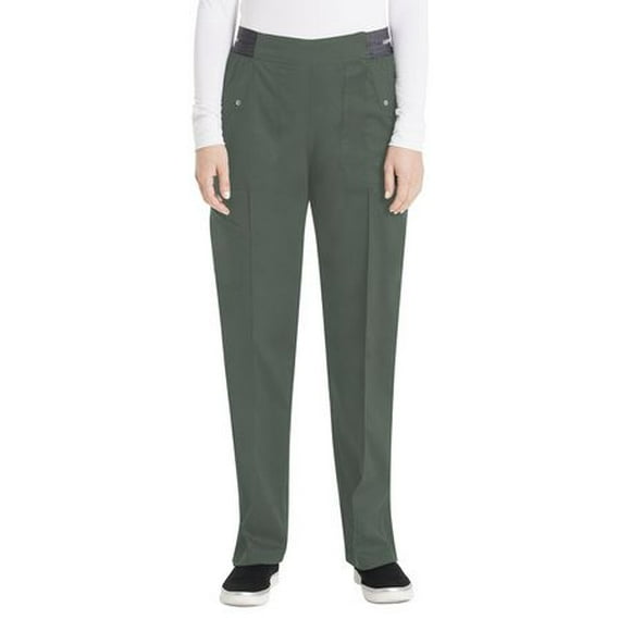 Pantalon d'uniforme médical Genuine Dickies pour femmes à jambe droite avec taille élastique et extensibilité, modèle WCDK002A