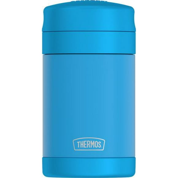 Thermos Vacuum Insulated Stainless Steel 16 Oz Food Jar with Folding Spoon, 16 Oz,  Electric Blue