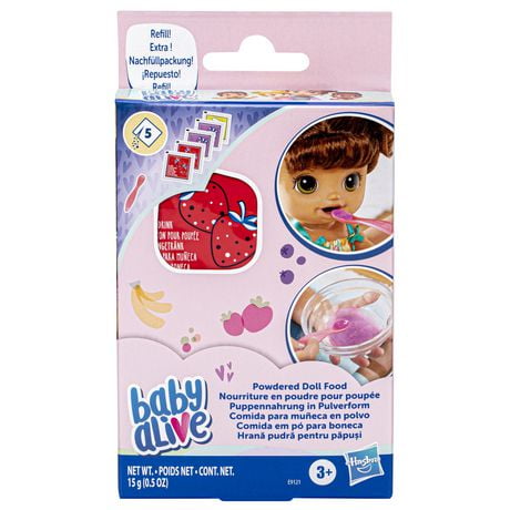 Baby Alive Powdered Doll Food Refill, Includes 5 Doll-Food Packets