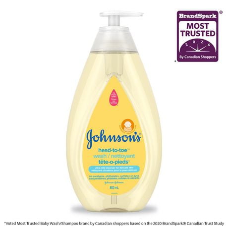 Johnson's Baby Wash and Shampoo, Head-to-Toe, Tear Free, 800 mL