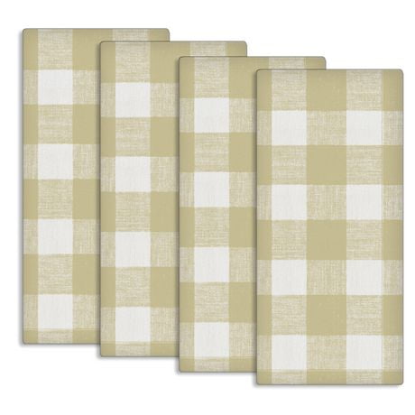 Fabstyles Country Check Cotton Set of 4 Kitchen Towel