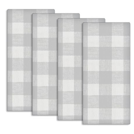 Fabstyles Country Check Cotton Set of 4 Kitchen Towel