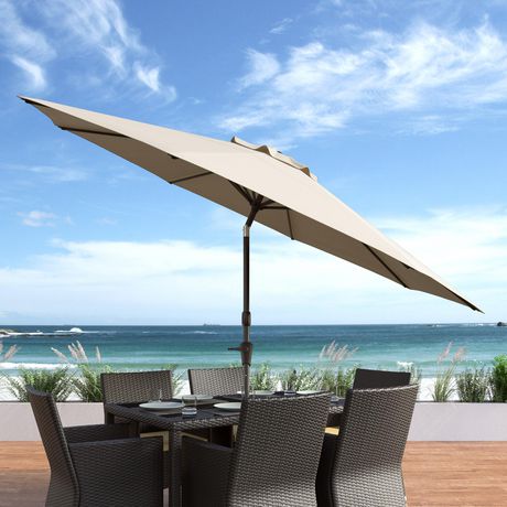 Parasol Inclinable Corliving De 10 Pi En Résistant Aux Rayons Uv Et Au Vent