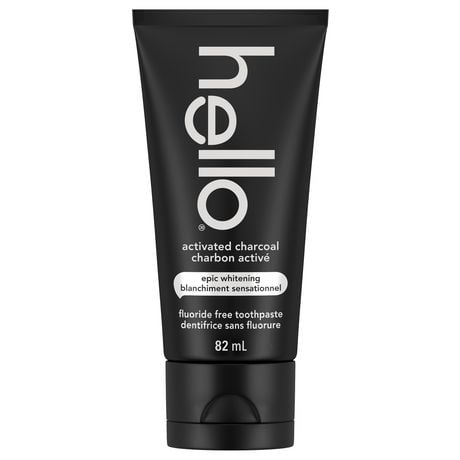 Hello Activated Charcoal Fluoride Free Toothpaste - 82 mL, Hello Charcoal Toothpaste