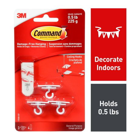 Command Crochet de plafond Command Blanc, 225 g