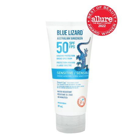Blue Lizard crème solaire minérale sensible, 50 FPS 89 ml