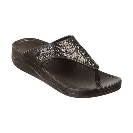 sparkly wedge flip flops