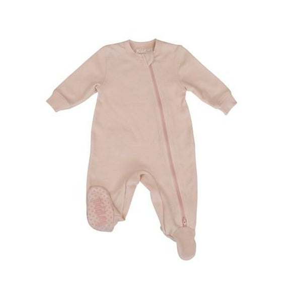 Juddlies Designs - Newborn, Baby, Toddler - Mini Waffle Collection - Footed Sleeper - Pink Clay