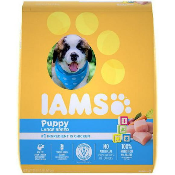 Iams Large Breed Puppy Chicken & Whole Grains Recipe Dry Dog Food, 6.8-13.88kg