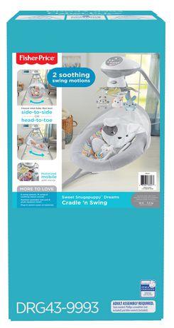 Fisher Price Sweet Snugapuppy Dreams Cradle N Swing