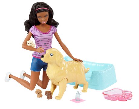 Barbie Coffret Poupee Et Animaux Naissance Des Chiots Walmart Canada