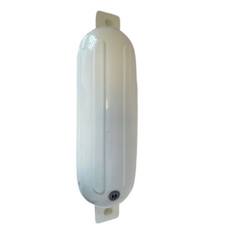 Ribbed Boat Fender Inflatable - 5.5"x20" Wht (Inflated)
