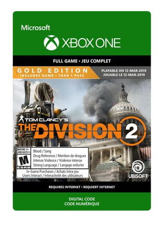 Xbox One Tom Clancy S The Division 2 Gold Edition Download Walmart Canada