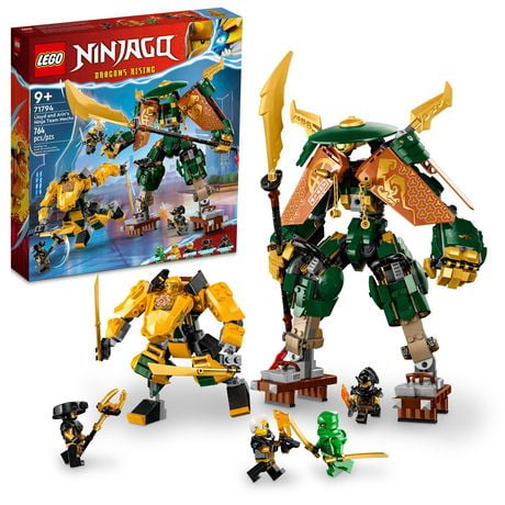 LEGO Ninjago Les robots de l’équipe ninja de Lloyd et Arin 71794 Ensemble de construction (764 pièces) Comprend 764 pièces, 9+ ans