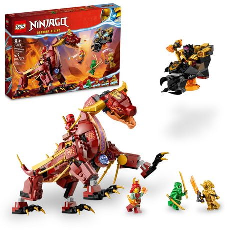 LEGO Ninjago Le dragon de lave transformable 71793 Ensemble de construction (479 pièces) Comprend 479 pièces, 8+ ans