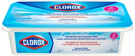 Clorox Disinfecting Wet Mopping Cloths Rain Clean 24 Wet Refills   6000205665738 