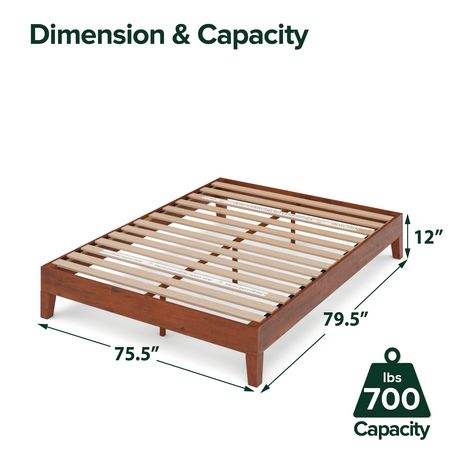 Zinus 12 Inch Wood Platform Bed Frame, Diy King Bed Frame No Box Spring