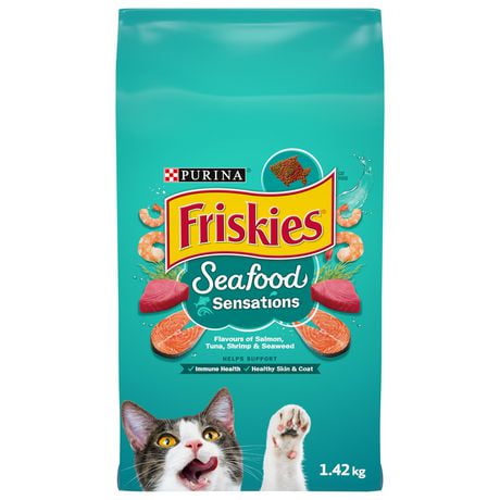 Friskies Ocean Sensations Flavours of Salmon, Tuna, Shrimp & Seaweed, Dry Cat Food, 1.42-7.26kg