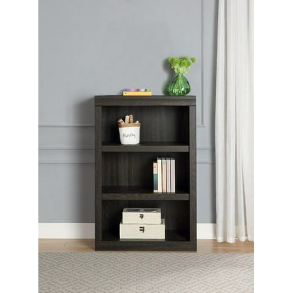 hometrends 3-Shelf Bookcase, Dark Oak, 3 shelves