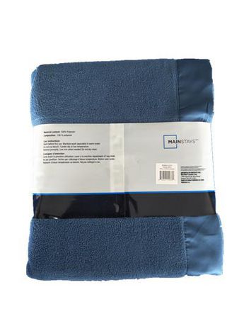 Mainstays Solid Blue Micro Fleece Blanket | Walmart Canada