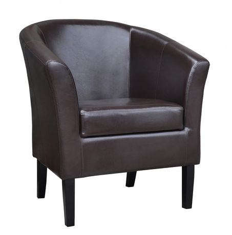 Simon Style Barrel Chair Faux Leather - Walmart.ca