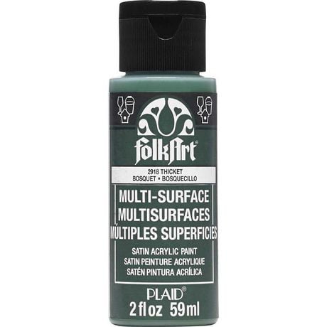 FolkArt Multi-Surface Satin Acrylic Paint, 2 oz., Thicket, FolkArt Multi-Surface Paint