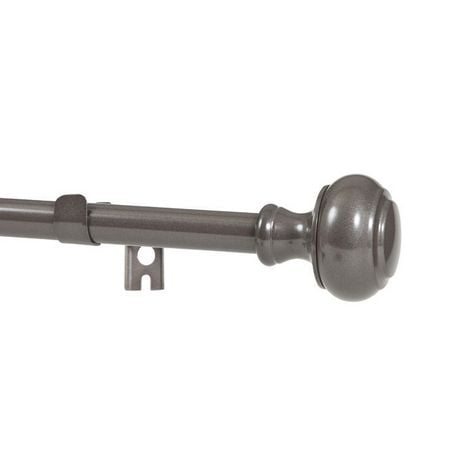Levolor Curtain Rod in Platinum Grey with Contempo Finial | Walmart Canada